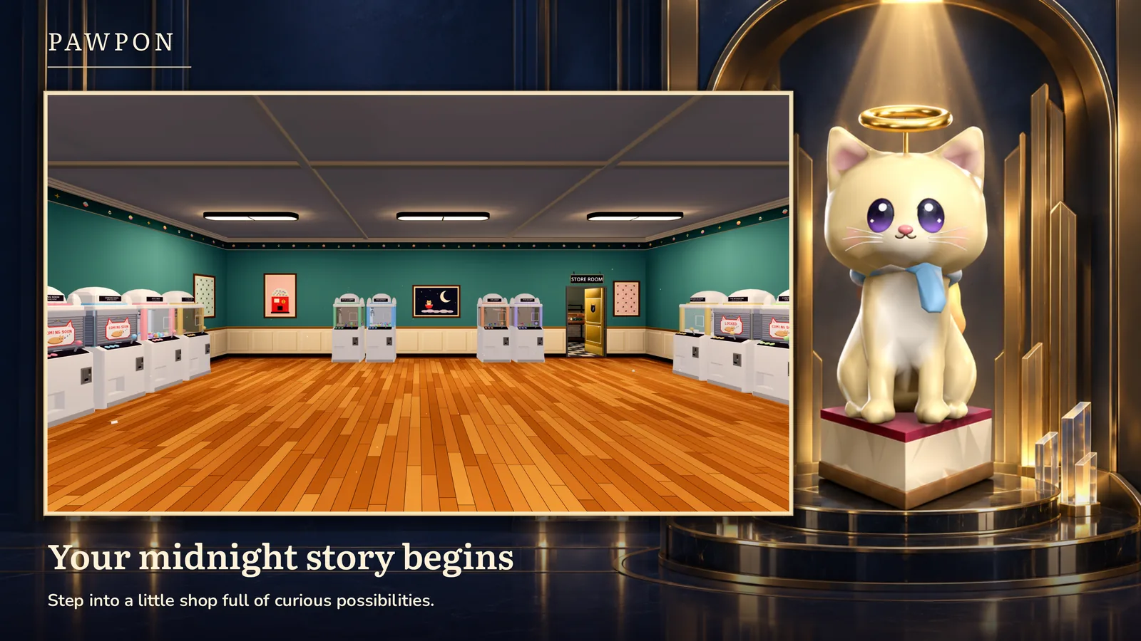 Your midnight story begins. Step into your very own capsule shop.